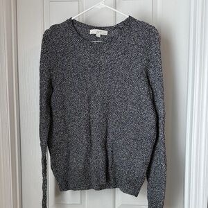 LOFT Women's Heathered Gray Crewneck Sweater